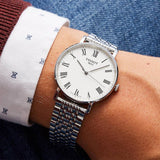 Buy Shop Tissot T Classic Everytime White Dial Silver Mesh Bracelet Watch For Men - T109.410.11.033.00 USA Online