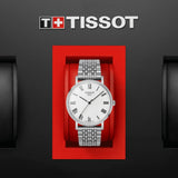 Buy Shop Tissot T Classic Everytime White Dial Silver Mesh Bracelet Watch For Men - T109.410.11.033.00 USA Online
