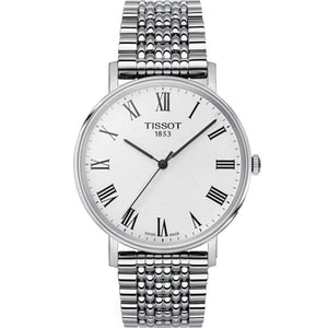 Buy Shop Tissot T Classic Everytime White Dial Silver Mesh Bracelet Watch For Men - T109.410.11.033.00 USA Online