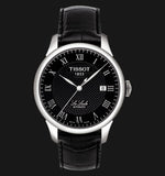 Buy Shop Tissot T Classic Le Locle Automatic Black Dial Black Leather Strap Watch For Men - T41.1.423.53 USA Online