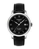 Buy Shop Tissot T Classic Le Locle Automatic Black Dial Black Leather Strap Watch For Men - T41.1.423.53 USA Online