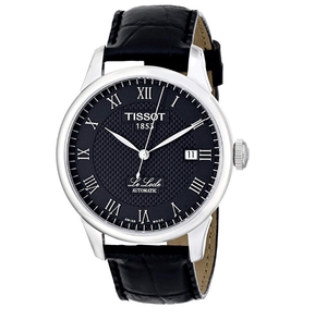 Buy Shop Tissot T Classic Le Locle Automatic Black Dial Black Leather Strap Watch For Men - T41.1.423.53 USA Online