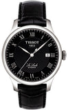 Buy Shop Tissot T Classic Le Locle Automatic Black Dial Black Leather Strap Watch For Men - T41.1.423.53 USA Online