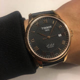 Buy Shop Tissot T Classic Le Locle Automatic Black Dial Black Leather Strap Watch For Men - T41.5.423.53 USA Online