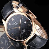 Buy Shop Tissot T Classic Le Locle Automatic Black Dial Black Leather Strap Watch For Men - T41.5.423.53 USA Online