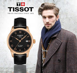 Buy Shop Tissot T Classic Le Locle Automatic Black Dial Black Leather Strap Watch For Men - T41.5.423.53 USA Online