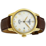 Buy Shop Tissot T Classic Le Locle Automatic Gold Dial Maroon Leather Strap Watch For Men - T41.5.413.73 USA Online