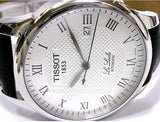 Buy Shop Tissot T Classic Le Locle Automatic Silver Dial Black Leather Strap Watch For Men - T41.1.423.33 USA Online