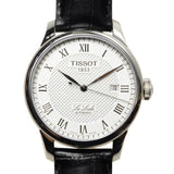 Buy Shop Tissot T Classic Le Locle Automatic Silver Dial Black Leather Strap Watch For Men - T41.1.423.33 USA Online