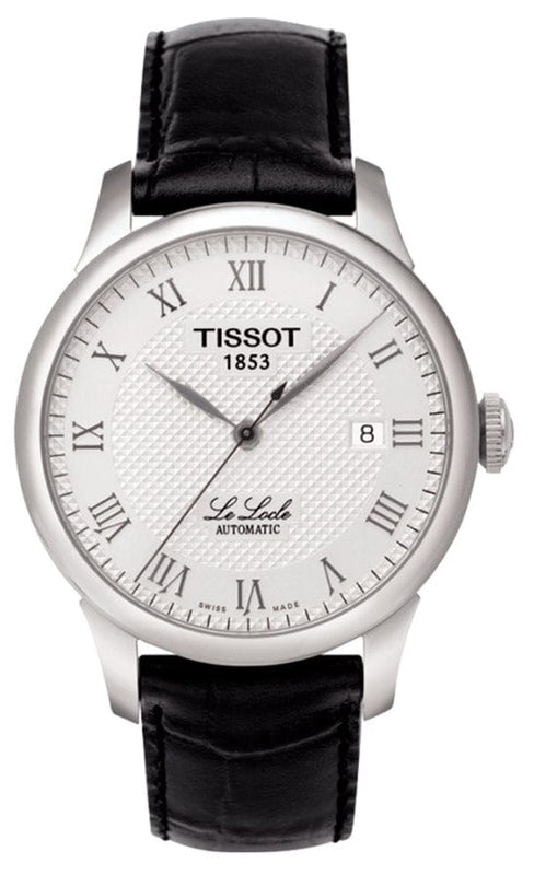 Buy Shop Tissot T Classic Le Locle Automatic Silver Dial Black Leather Strap Watch For Men - T41.1.423.33 USA Online