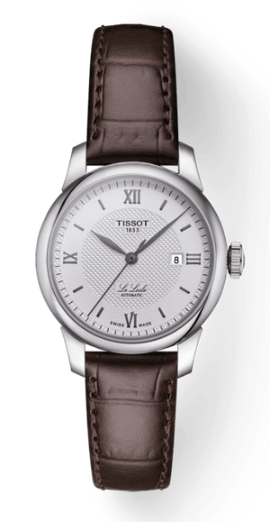 Buy Shop Tissot T Classic Le Locle Automatic Silver Dial Brown Leather Strap Watch For Women - T006.207.16.038.00 USA Online