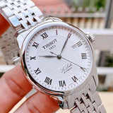 Buy Shop Tissot T Classic Le Locle Automatic White Dial Silver Steel Strap Watch For Men - T41.1.483.33 USA Online