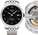 Buy Shop Tissot T Classic Le Locle Powermatic 80 Black Dial Silver Steel Strap Watch For Women - T41.1.483.53 USA Online