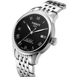 Buy Shop Tissot T Classic Le Locle Powermatic 80 Black Dial Silver Steel Strap Watch For Women - T41.1.483.53 USA Online