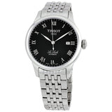 Buy Shop Tissot T Classic Le Locle Powermatic 80 Black Dial Silver Steel Strap Watch For Women - T41.1.483.53 USA Online