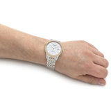 Buy Shop Tissot T Classic Le Locle Powermatic 80 Silver Dial Two Tone Steel Strap Watch For Men - T0064072203301 USA Online