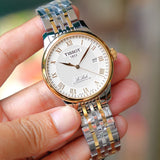 Buy Shop Tissot T Classic Le Locle Powermatic 80 Silver Dial Two Tone Steel Strap Watch For Men - T0064072203301 USA Online