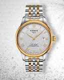 Buy Shop Tissot T Classic Le Locle Powermatic 80 Silver Dial Two Tone Steel Strap Watch For Men - T0064072203301 USA Online