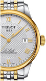 Buy Shop Tissot T Classic Le Locle Powermatic 80 Silver Dial Two Tone Steel Strap Watch For Men - T0064072203301 USA Online
