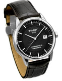 Buy Shop Tissot T Classic Luxury Powermatic 80 Black Dial Black Leather Strap Watch For Men - T086.408.16.051.00 USA Online