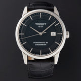 Buy Shop Tissot T Classic Luxury Powermatic 80 Black Dial Black Leather Strap Watch For Men - T086.408.16.051.00 USA Online