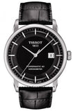 Buy Shop Tissot T Classic Luxury Powermatic 80 Black Dial Black Leather Strap Watch For Men - T086.408.16.051.00 USA Online