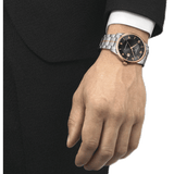 Buy Shop Tissot T Classic Luxury Powermatic 80 Black Dial Silver Steel Strap Watch For Men - T086.407.22.067.00 USA Online