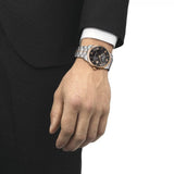 Buy Shop Tissot T Classic Luxury Powermatic 80 Black Dial Silver Steel Strap Watch For Men - T086.407.22.067.00 USA Online