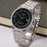 Buy Shop Tissot T Classic Luxury Powermatic 80 Black Dial Silver Steel Strap Watch For Men - T086.408.11.056.00 USA Online