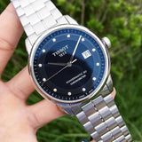 Buy Shop Tissot T Classic Luxury Powermatic 80 Black Dial Silver Steel Strap Watch For Men - T086.408.11.056.00 USA Online