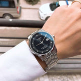 Buy Shop Tissot T Classic Luxury Powermatic 80 Black Dial Silver Steel Strap Watch For Men - T086.408.11.056.00 USA Online