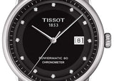 Buy Shop Tissot T Classic Luxury Powermatic 80 Black Dial Silver Steel Strap Watch For Men - T086.408.11.056.00 USA Online