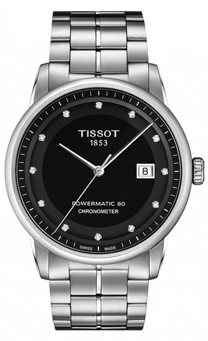 Buy Shop Tissot T Classic Luxury Powermatic 80 Black Dial Silver Steel Strap Watch For Men - T086.408.11.056.00 USA Online