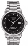 Buy Shop Tissot T Classic Luxury Powermatic 80 Black Dial Silver Steel Strap Watch For Men - T086.408.11.056.00 USA Online