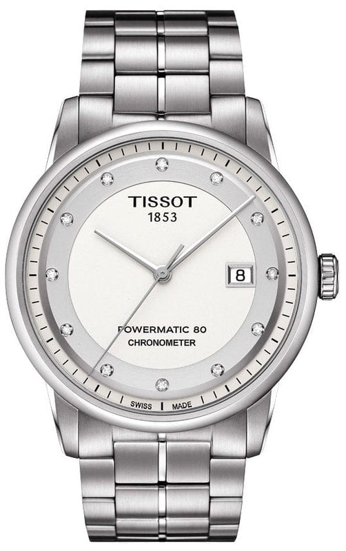 Buy Shop Tissot T Classic Luxury Powermatic 80 White Dial Silver Steel Strap Watch For Men - T086.408.11.016.00 USA Online