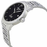 Buy Shop Tissot T Classic Powermatic 80 Black Dial Silver Steel Strap Watch For Men - T41.1.483.52 USA Online