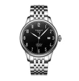 Buy Shop Tissot T Classic Powermatic 80 Black Dial Silver Steel Strap Watch For Men - T41.1.483.52 USA Online