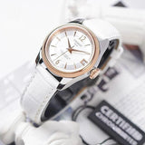 Buy Shop Tissot T-Classic Powermatic 80 Mother of Pearl Silver Dial White Leather Strap Watch For Women - T108.208.26.117.00 USA Online