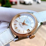 Buy Shop Tissot T-Classic Powermatic 80 Mother of Pearl Silver Dial White Leather Strap Watch For Women - T108.208.26.117.00 USA Online