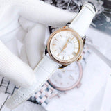 Buy Shop Tissot T-Classic Powermatic 80 Mother of Pearl Silver Dial White Leather Strap Watch For Women - T108.208.26.117.00 USA Online