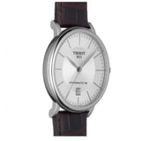 Buy Shop Tissot T-Classic Powermatic 80 Silver Dial Brown Leather Strap Watch For Men - T122.407.16.031.00 USA Online