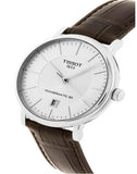 Buy Shop Tissot T-Classic Powermatic 80 Silver Dial Brown Leather Strap Watch For Men - T122.407.16.031.00 USA Online