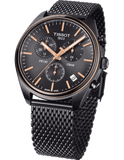 Buy Shop Tissot T Classic PR 100 Chronograph Anthracite Black Dial Black Mesh Bracelet Watch For Men - T101.417.23.061.00 USA Online