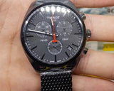 Buy Shop Tissot T Classic PR 100 Chronograph Black Dial Black Mesh Bracelet Watch For Men - T101.417.33.051.00 USA Online