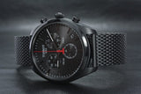 Tissot T Classic PR 100 Chronograph Black Dial Black Mesh Bracelet Watch For Men - T101.417.33.051.00