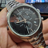 Buy Shop Tissot T Classic PR 100 Chronograph Black Dial Silver Steel Strap Watch for Men - T101.417.11.051.00 USA Online