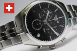 Buy Shop Tissot T Classic PR 100 Chronograph Black Dial Silver Steel Strap Watch for Men - T101.417.11.051.00 USA Online