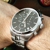 Buy Shop Tissot T Classic PR 100 Chronograph Black Dial Silver Steel Strap Watch for Men - T101.417.11.051.00 USA Online