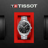 Buy Shop Tissot T Classic PR 100 Chronograph Black Dial Silver Steel Strap Watch for Men - T101.417.11.051.00 USA Online