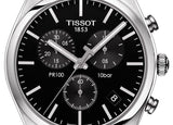 Buy Shop Tissot T Classic PR 100 Chronograph Black Dial Silver Steel Strap Watch for Men - T101.417.11.051.00 USA Online